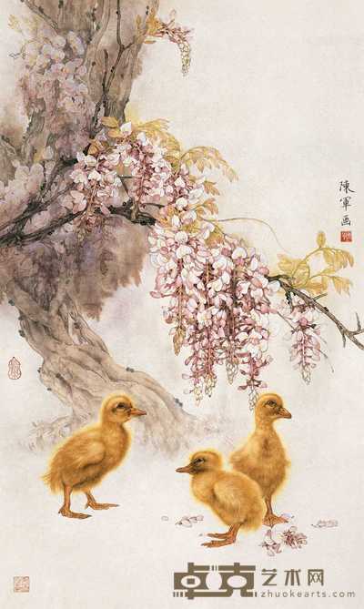 陈军 花荫下 镜心 80×47cm